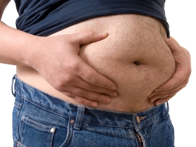 Image: Man's fat belly
