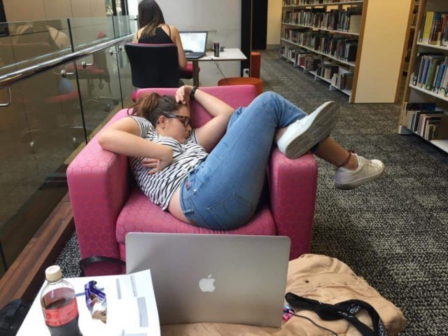 13 girl-falls-asleep-chair-university-library-photoshop-battle-original