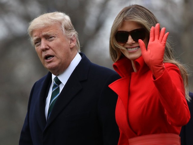 President Trump, First Lady, And Son Barron Depart White House En Route To Mar-a-Lago For Weekend