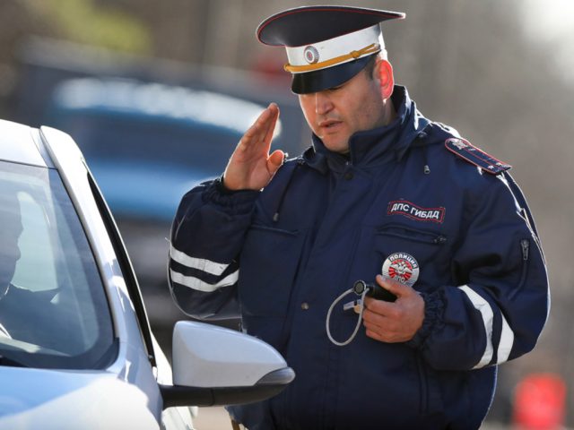 Traffic police officers in Crimea